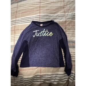 Justice Girls Hacci Long Sleeve Graphic Top, Size L 10/12